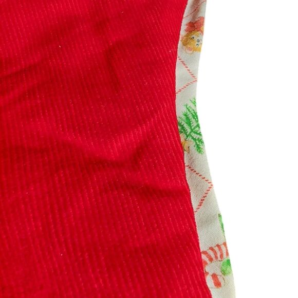 Vintage Cottagecore Handmade Multicolored Patchwork Squares Christmas Stocking - Picture 8 of 12